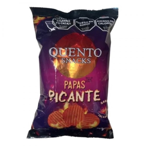 Quento Snacks Papas Picante Sabor Jalapeño 70gr