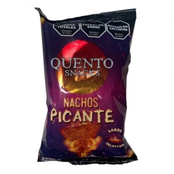 Quento Snacks Nachos Picante Sabor Jalapeño 80gr