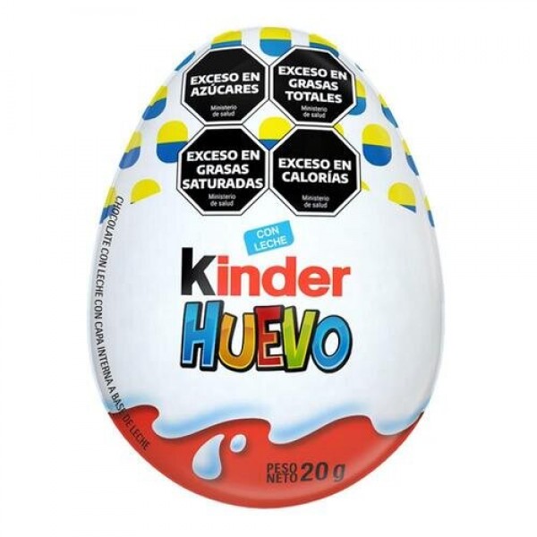 Kinder Huevo Chocolate Con Leche Con Capa Interna A Base Con Leche 20gr