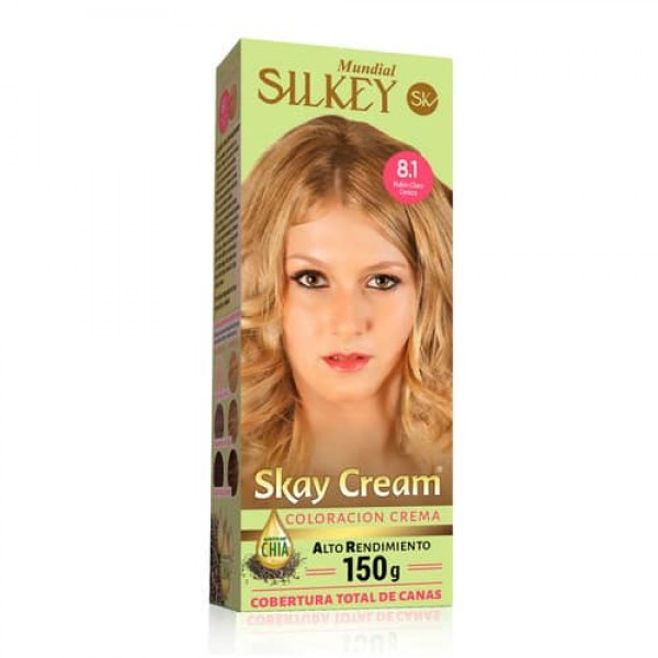 Silkey Coloracion En Crema Rubio Claro Ceniza 8.1 150gr