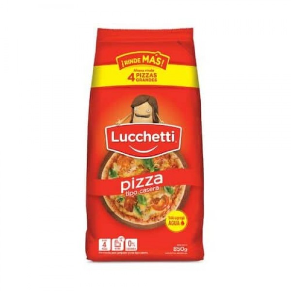 Lucchetti Premezcla Para Preparar Pizzas Tipo Casera 850gr