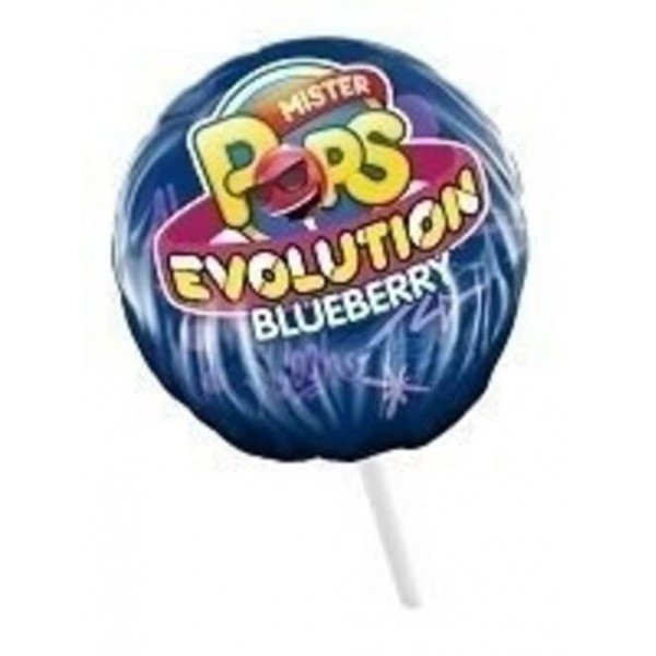 Mister Pops Evolution Chupetin De Caramelo Sabor Blueberry x Unidad