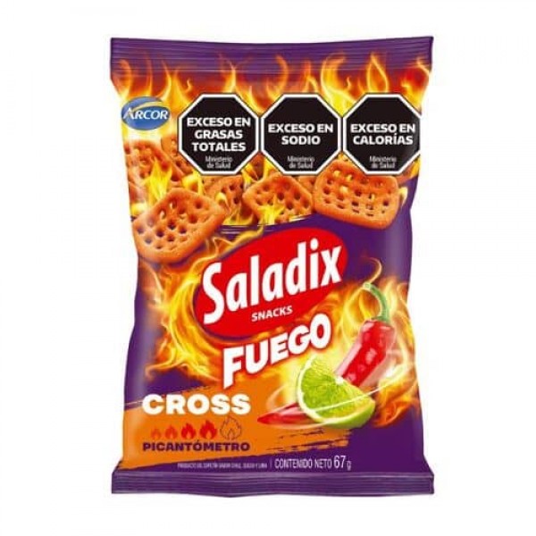 Saladix Snacks Chips Fuego 60gr