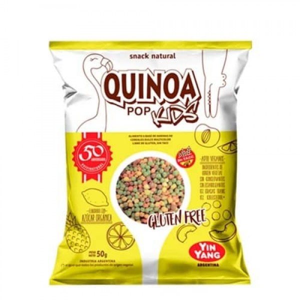 Yin Yang Quinoa Pop Kids Snack Natural 50g