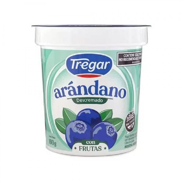 Tregar Yogur Descremado Sabor Arandano 160gr