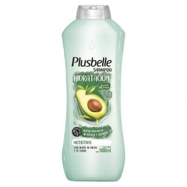 Plusbelle Shampoo Hidratacion Nutritiva Con Aceite De Palta Y Te Verde 1000ml
