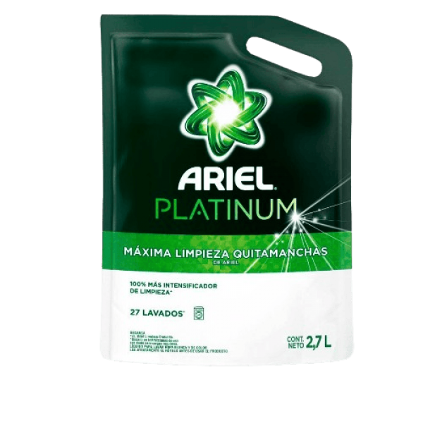Ariel Platinum Liquido Para Lavar Ropa Blanca Y De Color 2,7L