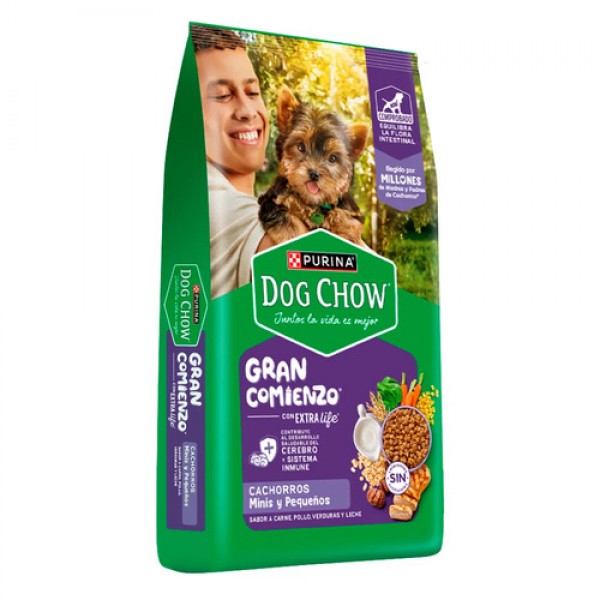 Dog Chow Alimento Para Perros Cachorros Minis Y Pequeños Sabor A Carne,Pollo,Verduras y Leche 3kg