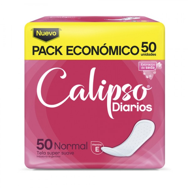 Calipso Diarios 50 Protectores Normal Tela Super Suave