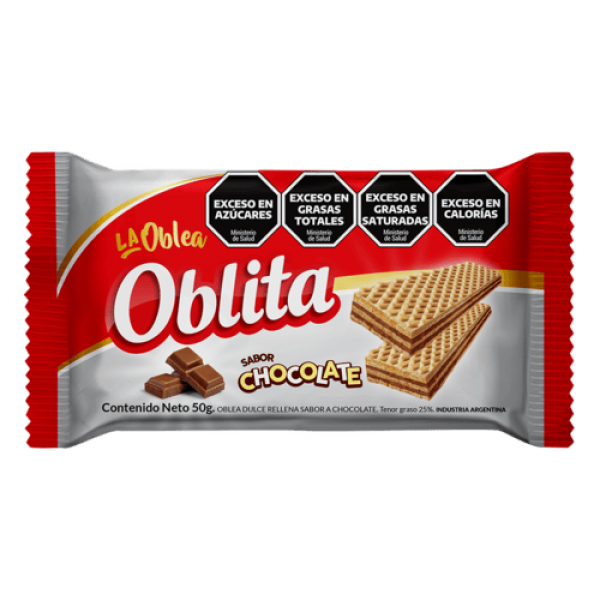 Oblita Oblea Dulce Rellena Sabor Chocolate 50gr