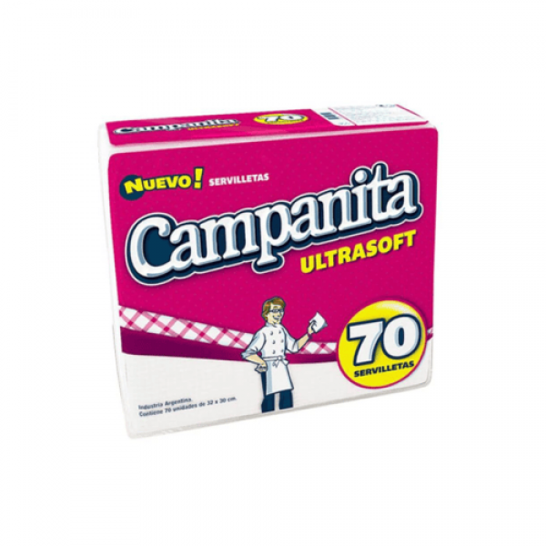 Campanita Ultrasoft Servilletas x 70 Unidades