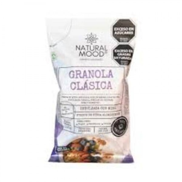 Natural Mood Granola Clasica Avena Arrollada,Miel De Abejas,Pasas De Uva,Semillas De Girasol,Semillas De Calabaza 105gr