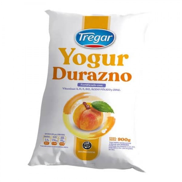 Tregar Yogur Bebible Sabor Durazno 900gr