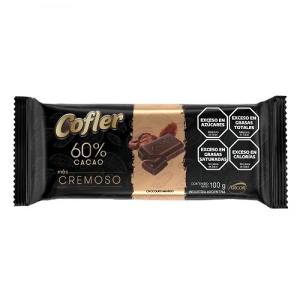 Cofler Chocolate Amargo 60% Cacao 100gr