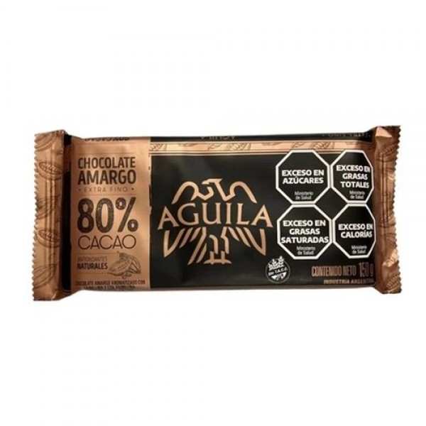 Aguila Chocolate Amargo Extra Fino 80% Cacao 150gr