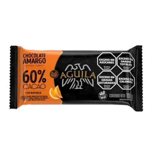 Aguila Chocolate Amargo Extra Fino Con Naranja 60% Cacao 100gr