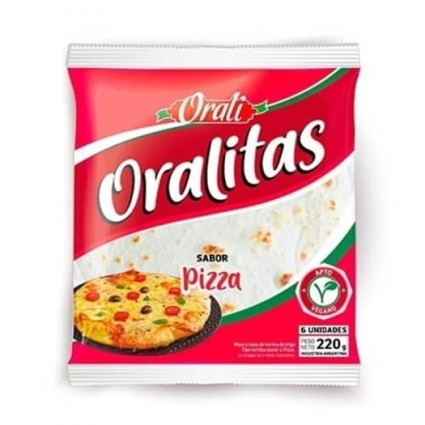 Oralitas Tortillas Sabor Pizza 6 Unidades 220gr