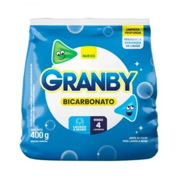 Granby Bicarbonato Jabon En Polvo Para Lavado A Mano 400gr