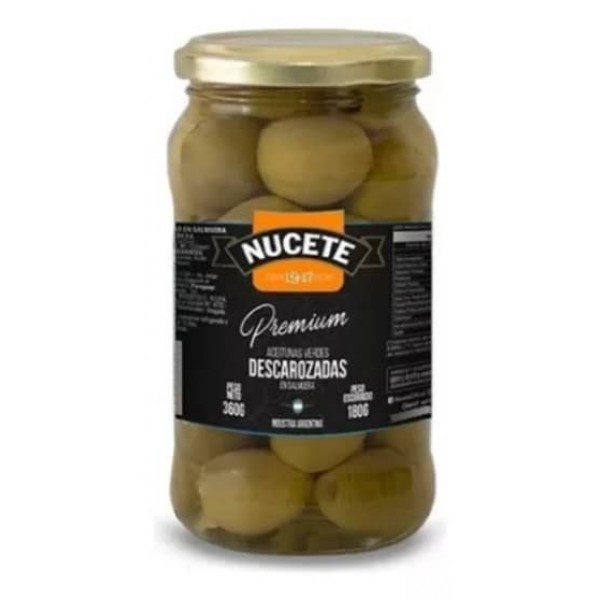 Nucete Aceitunas Verdes Descarozadas En Salmuera 360gr