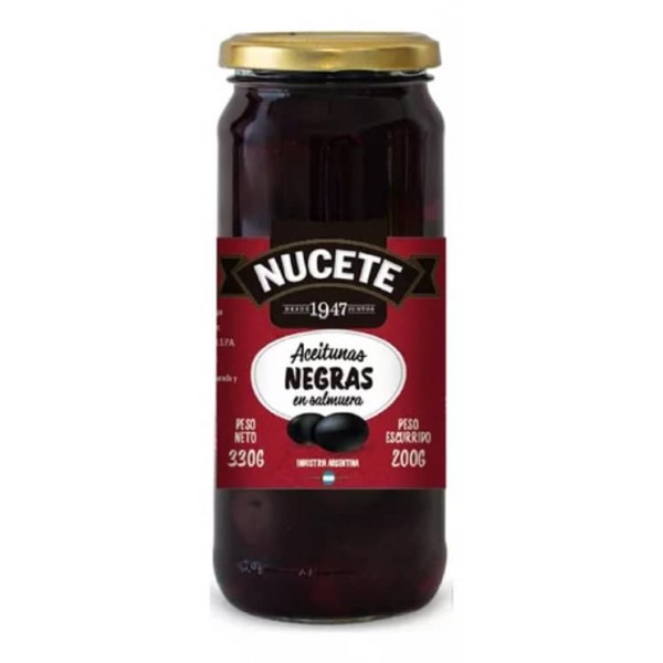 Nucete Aceitunas Negras En Salmuera 330gr