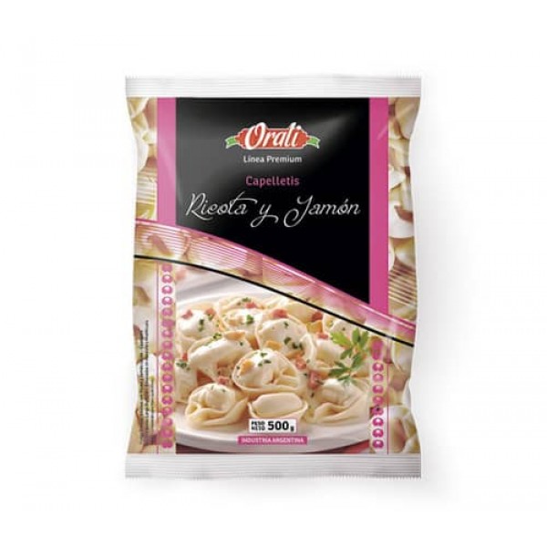 Orali Capelletis Linea Premium Sabor Ricota y Jamon 500gr