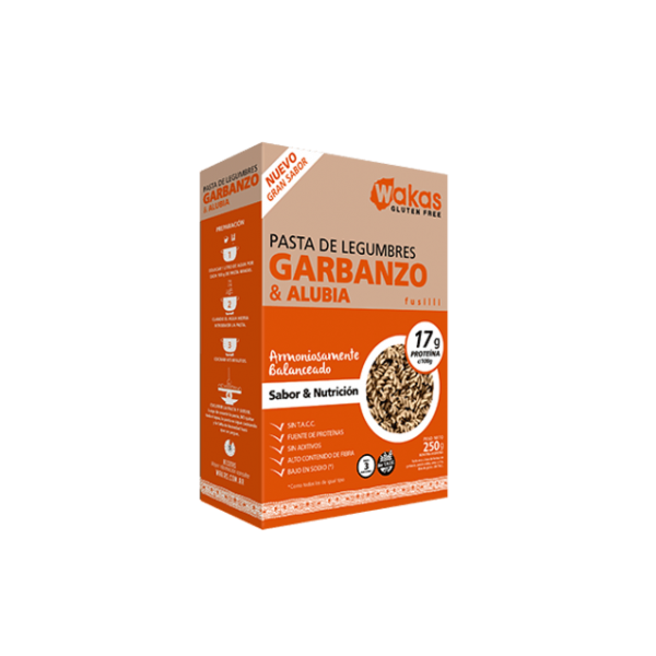 Wakas Pasta De Legumbres Garbanzo Alubia & Chia 250gr