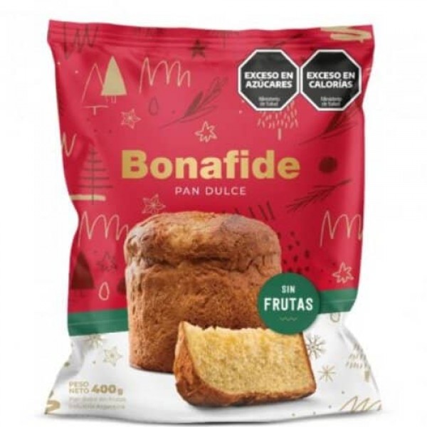 Bonafide Pan Dulce Sin Frutas 400gr