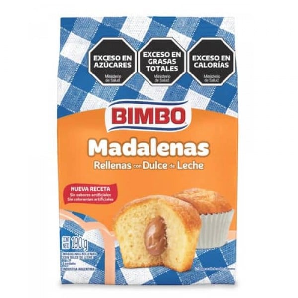 Bimbo Madalenas Rellenas Con Dulce De Leche 190gr