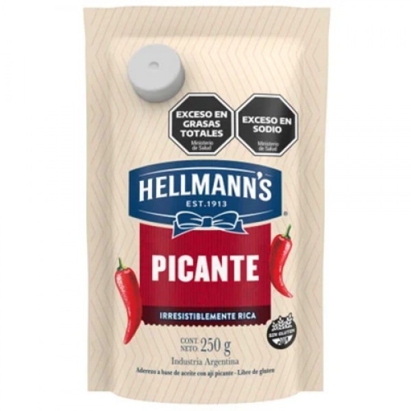 Hellmanns Aderezo A Base De Aceite Con Aji Picante 250gr