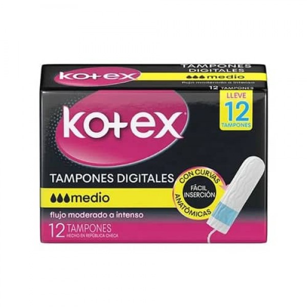 Kotex Tampones Medio x 12 Unidades