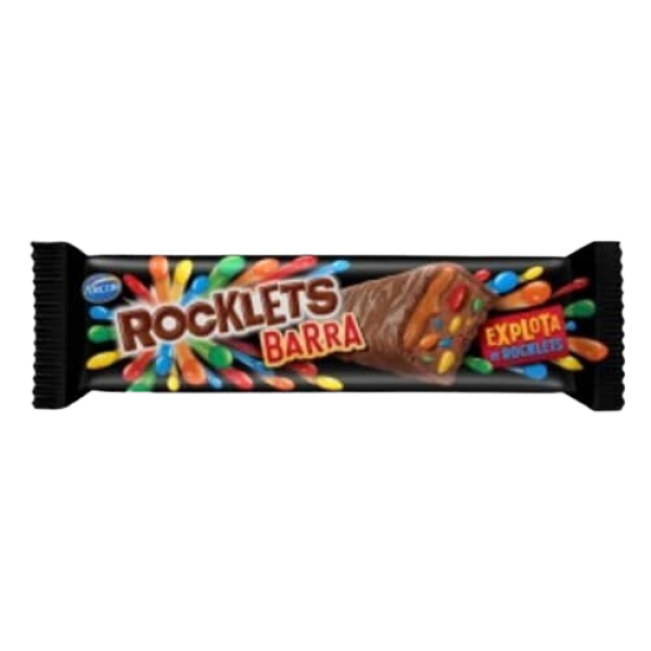 Rocklets Barra De Caramelo Rellenos Sabor Chocolate 44gr