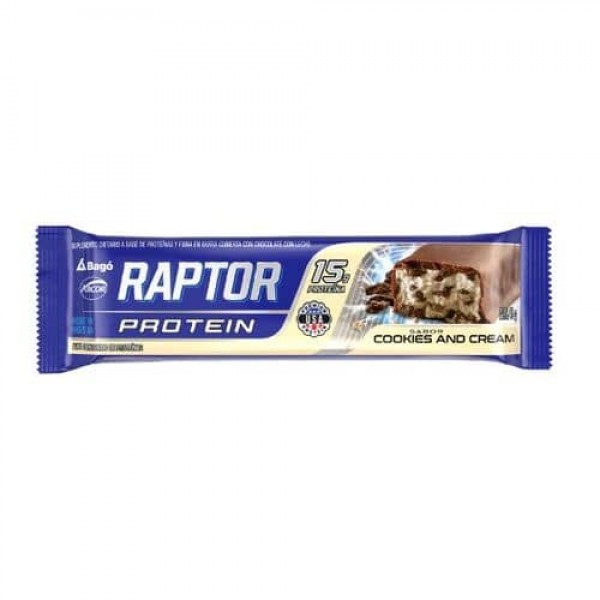Raptor Barra Proteica Sabor Cookies And Cream 45gr