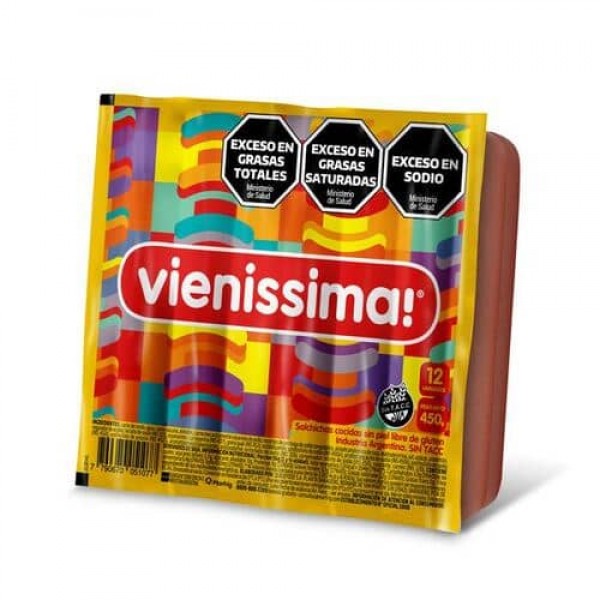 Vienissima Salchichas 12 Unidades 460gr