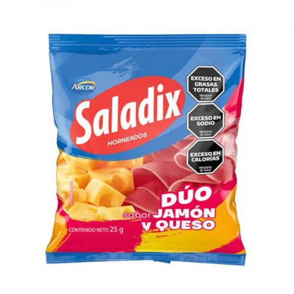 Saladix Duo Sabor Jamon Y Queso 25gr