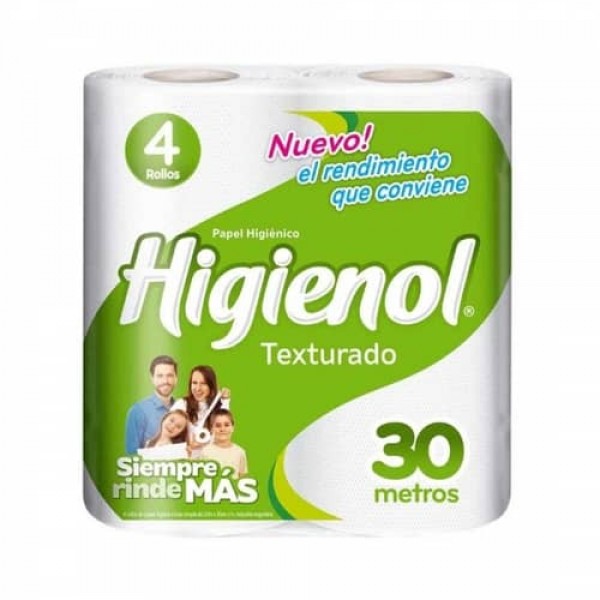 Higienol Papel Higienico Texturado 4 Rollos x 30m