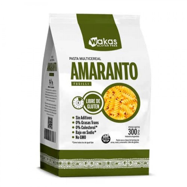 Wakas Pasta Multicereal Con Amaranto Fusilli 300gr