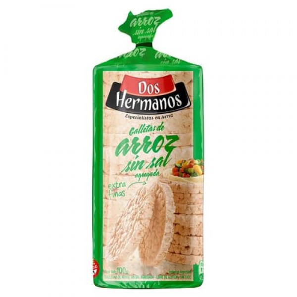 Dos Hermanos Galletas De Arroz Sin Sal 100gr