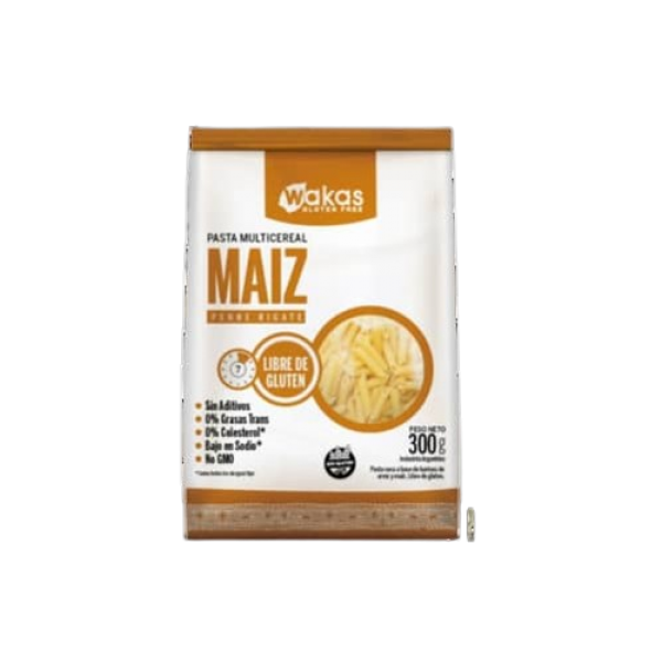 Wakas Pasta Multicereal Con Maiz Fusilli 300gr