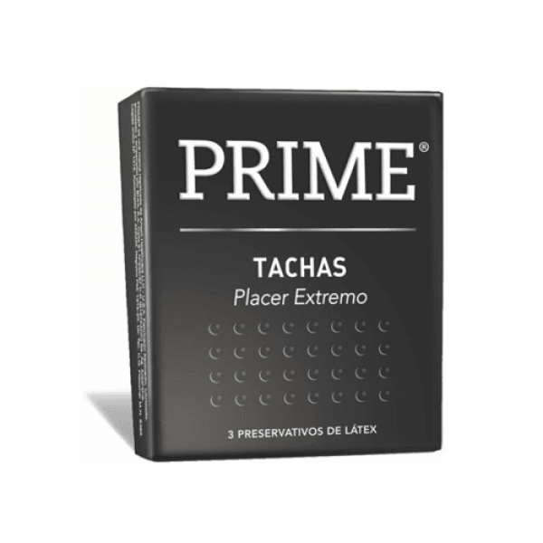 Prime Tachas Placer Extremo Preservativos x 3 Unidades