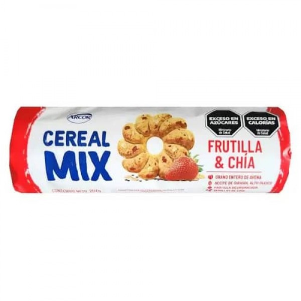 Cereal Mix Galletas Dulces Con Avena Y Frutilla 150gr