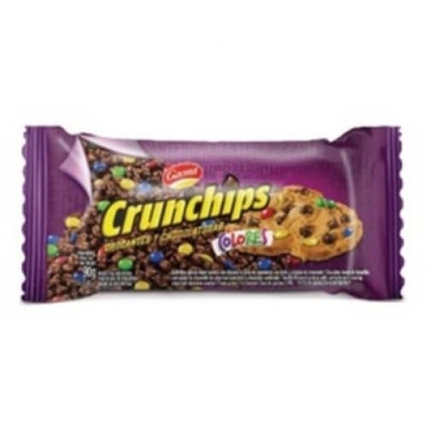 Gaona Crunchips Galletitas Dulces Sabor Vainilla Con Chispas De Chocolate 90gr