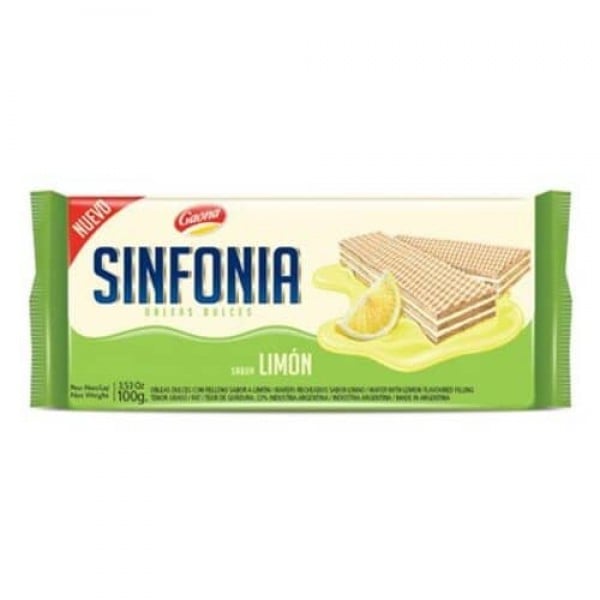 Gaona Sinfonia Obleas Dulces Sabor Limon 100gr