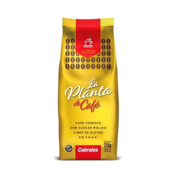 La Planta Cafe Torrado Con Azucar Molido 250gr