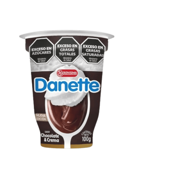 Danette Postre Sabor Chocolate Con Crema 100gr