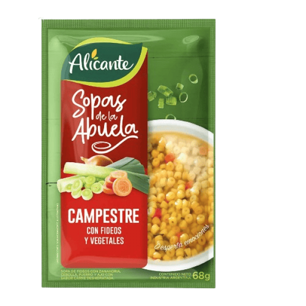 Alicante Sopa De La Abuela Campestre Con Fideos Y Vegetales 68gr