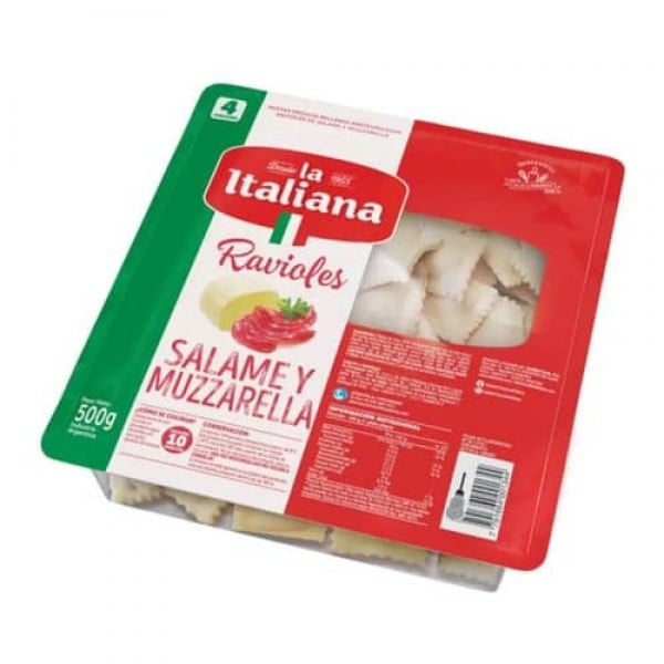 La Italiana Ravioles Salame Y Muzzarella 500gr