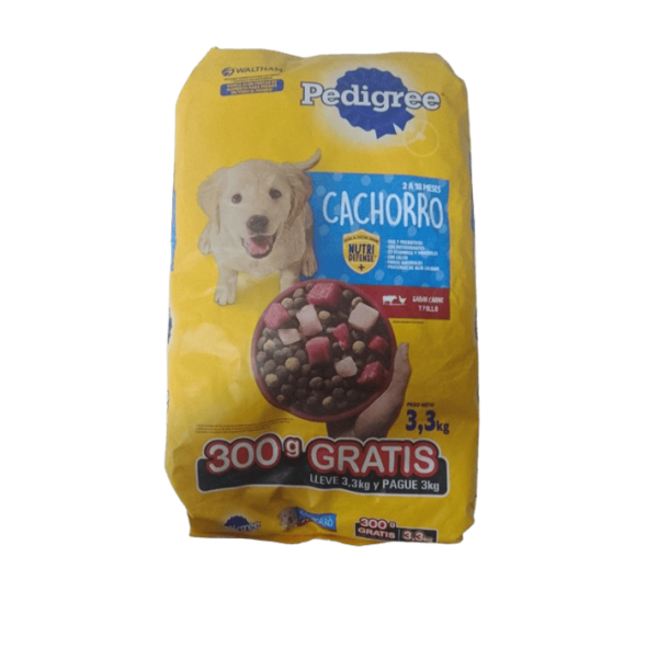 Pedigree Alimento Para Perros Cachorros 2-18 Meses Sabor Carne Y Pollo 3,3kg