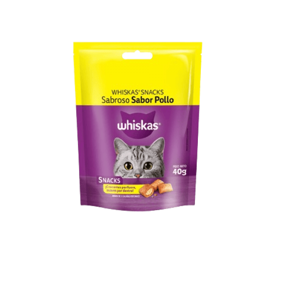 Whiskas Snacks Sabor Pollo Para Gatos Adultos 40gr