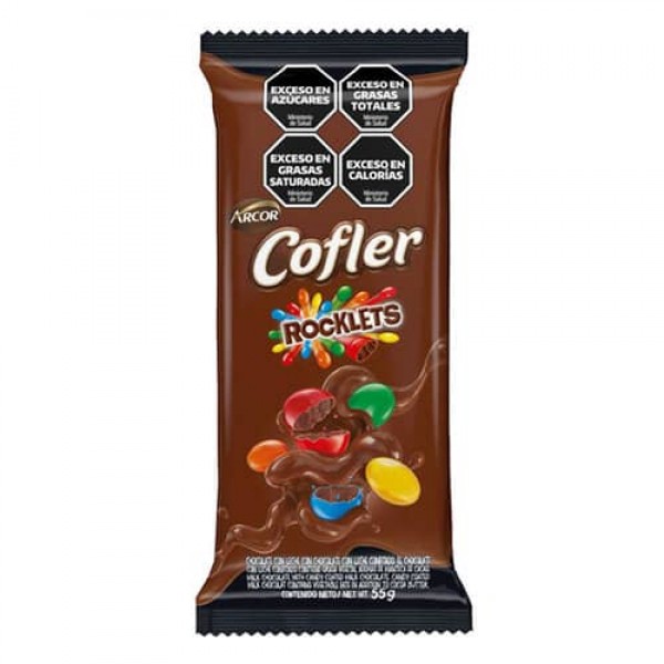 Cofler Rocklets Chocolate Con Leche Confitado 55gr