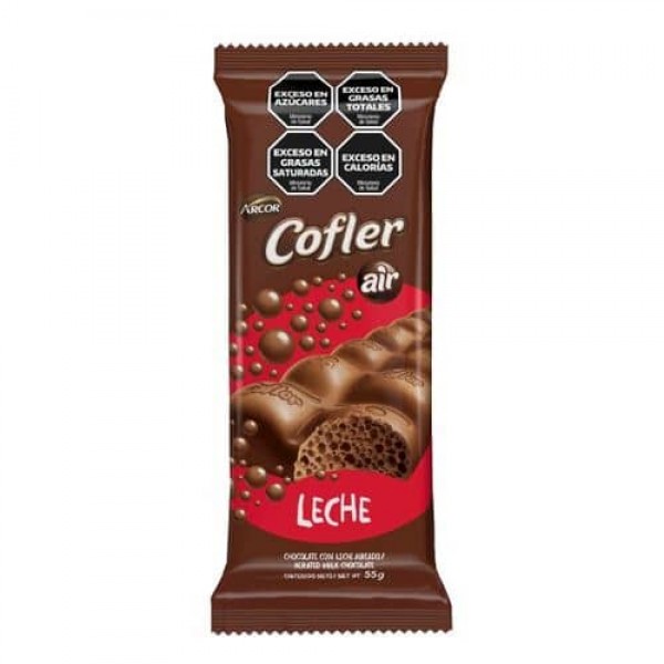 Cofler Air Chocolate Con Leche Aireado 55gr